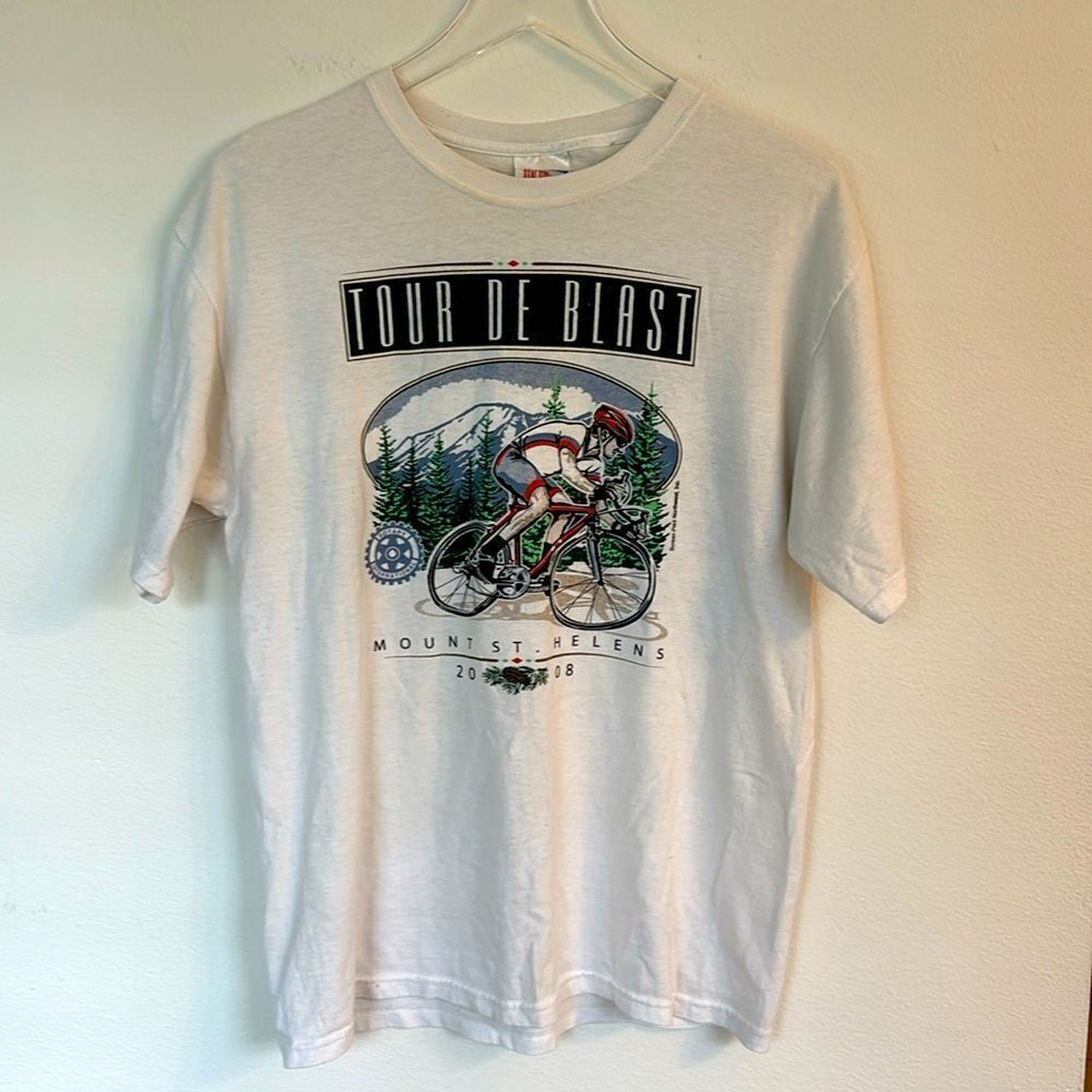 2008 Tour De Blast Mount St Helens Bike Race T-Shirt Size Medium